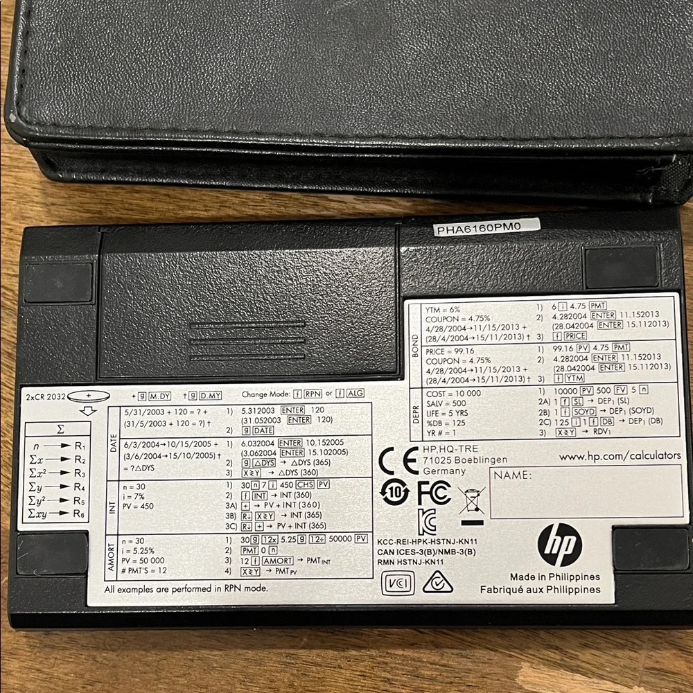 HP 12c Platinum Calculator with Black Case